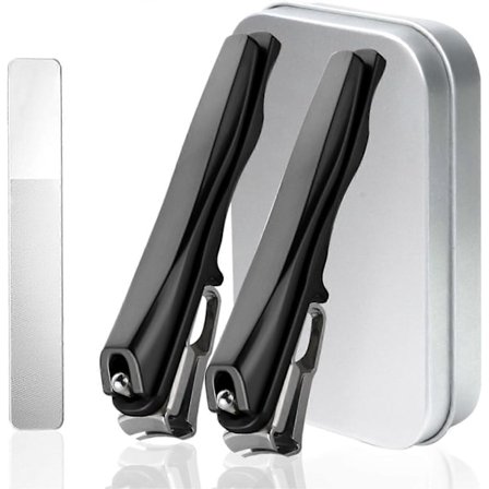 360° Roterende Negleklippere, Ergonomiske Tånegleklippere til Tykke Negle, Ideel til Ældre & Gigt