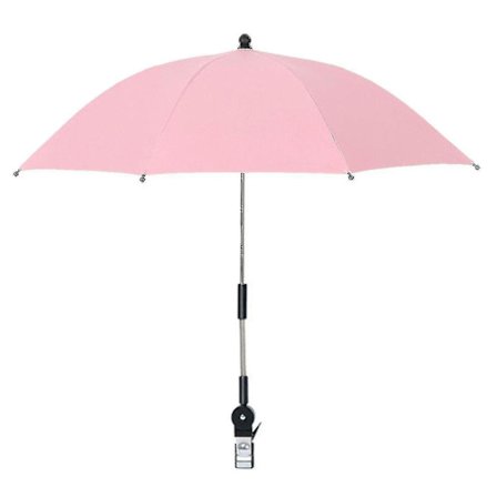 Stolparasoll med Universal Klemme og Klips, 360° Justerbar Strandparasoll