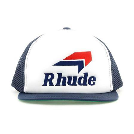 Rhude, speedmark trucker hat Blauw, Heren, Maat:ONE Size