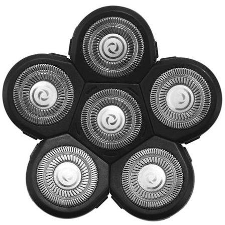 6 i 1 Rakhuvud 6 Blad Skäggtrimmer Ersättningsblad Bald Electro 6D Tillbehör för M