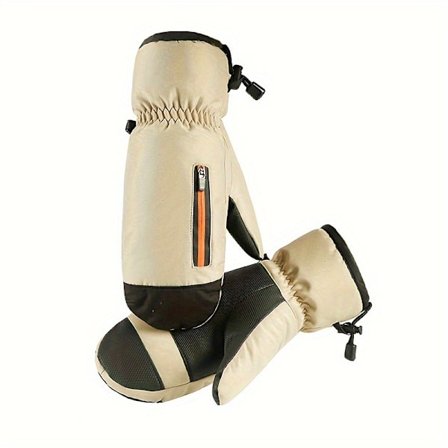 Herre Vinter Skihandsker - Varme, Høj Kvalitet, Vindtætte, Skridsikre Udendørs Sports- & Bjergbestigningsvanter med Tyk Isolering og Justerbar (BR)