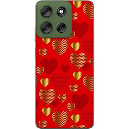 Yhteensopiva Puhelinkuori Motorola Motorola Moto G56 GoldenHearts