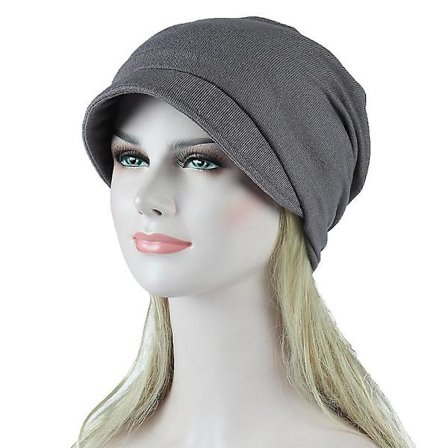 Jersey Beanie i bomuld med melerede farver - Slouch Chemo Unisex Hat
