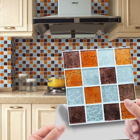10 St Kakelklistermärke Mosaikmönster Självhäftande Väggdekal