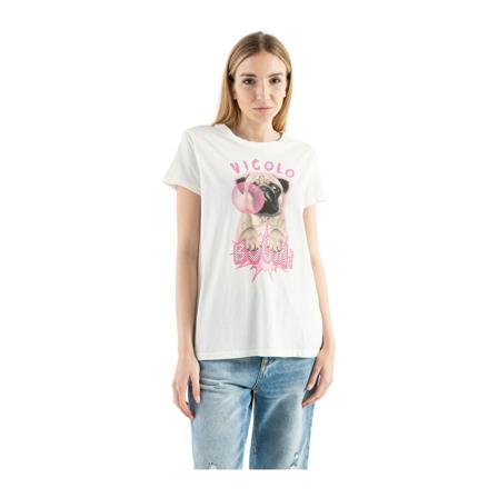 ViCOLO, T-Shirts Wit, Dames, Maat:ONE Size