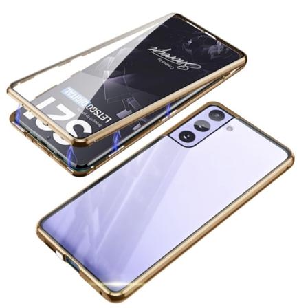 Samsung Galaxy S21 Plus - Dubbelt Magnetiskt Skal Guld