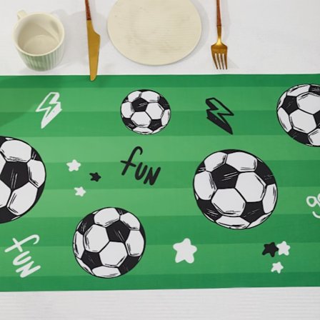 Grønrygget fodboldbordløber, VM-tema, pletafvisende, 33x230cm