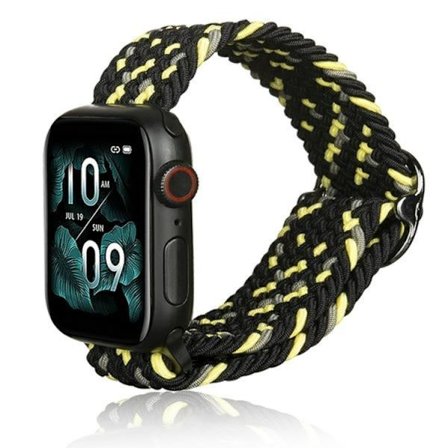 Beline Apple Watch (38/40/41mm) Armbånd Tekstil - Sort/Lime