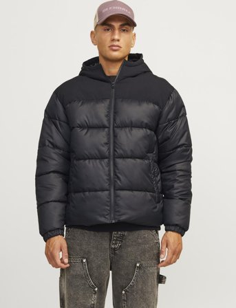 Jack & Jones Jjmoon Hood Puffer - Black - XL