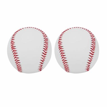 2 st vuxen baseboll mjukt läder sport träning och träning softball PU läder baseboll sydd T boll lämplig för spelträning träningsspel