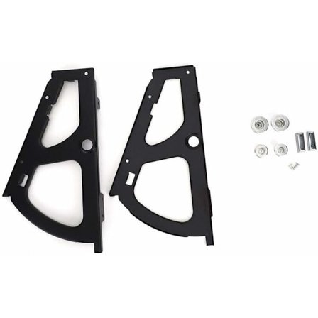 Enkeltlags skoskab med klapramme, hængslede skuffehængsler, sort til skoskab med monteringstilbehør