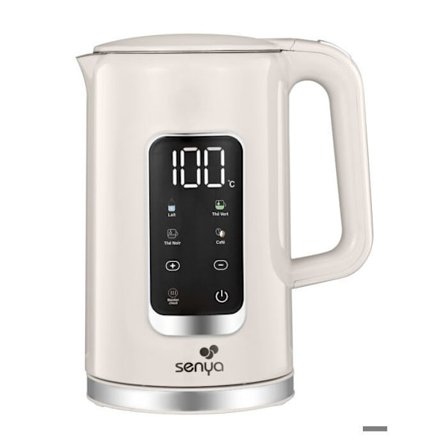 SENYA Programmerbar elektrisk vattenkokare med dubbelvägg krämfärgad med 5 automatiska program SYBF-K043C
