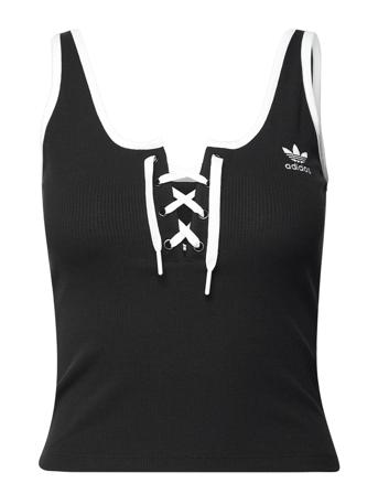 Laced Tanktop Top Ærmeløs Top Sort Adidas Originals