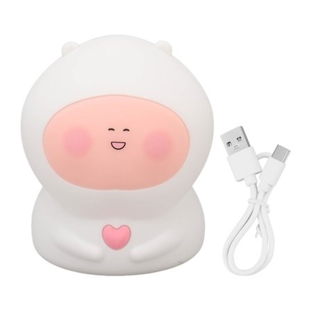 2024 USB Fed Fed Natlampe med Timing Funktion Intelligent Farverig Silikon Natlampe til Teenager Piger Soveværelse