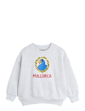 Parrot Emb Sweatshirt Tops Sweatshirts & Hoodies Sweatshirts Grey Mini Rodini