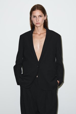 COS Women's Wool Blend Blazer in Black