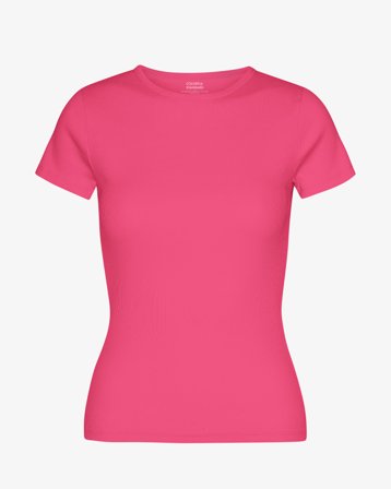 Organic Rib T-Shirt - Bubblegum Pink S