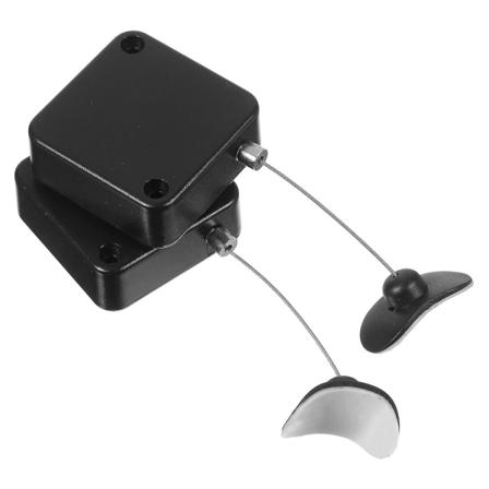 2-pak fjernkontrollstropp teleskopisk sikkerhetsline sikkerhetsline beltelås (10.50X4.20X1.90CM, svart)