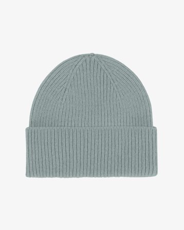 Merino Wool Beanie - Steel Blue