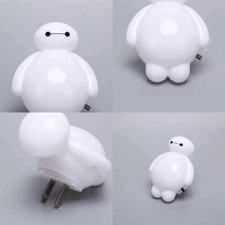 BayMax LED Night Light Pære Energibesparende Big Hero 6 e Lampe Hom