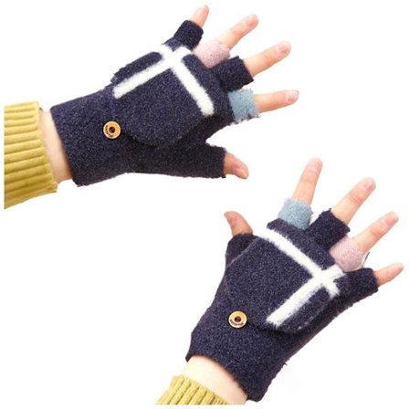 Vintertelefonhansker for kvinner/barn - svart