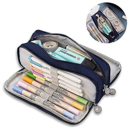 Stor pennfodral, hållbar pennficka med stor kapacitet, minimalistisk