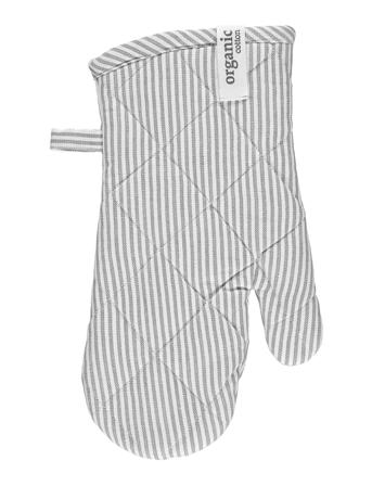 Oven Glove Ella Gots Organic Home Textiles Kitchen Textiles Oven Mitts & Gloves Grå Noble House