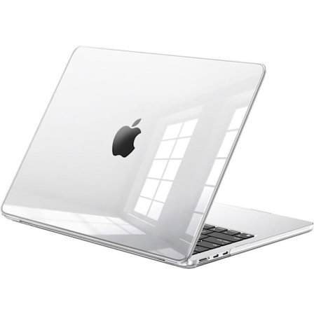 Hardt Skall - Kompatibelt med MacBook Air - M2 M3 M4 - 13,6 Tommer - Transparent - Sklisikre Føtter Farge: Klar Krystall