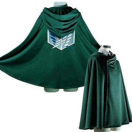 Rivaille Ackerman huppari Halloween Carnival Party -anime-asu - täydellinen S Green