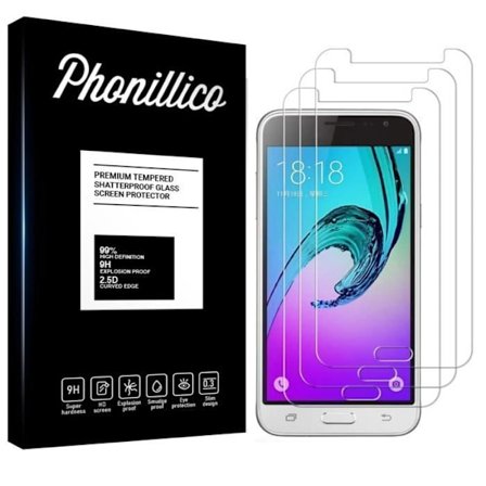 Glasbeskyttelse til Samsung Galaxy J3 2016 J320 - [Pakke 3] Ultra Modstandsdygtig Skærmbeskyttelsesfilm [Phonillico ]