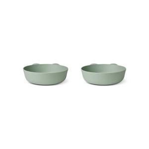Liewood 2-Pack Rabbit/Dusty Mint Solina Bowls One Size - Tableware - One size - Green