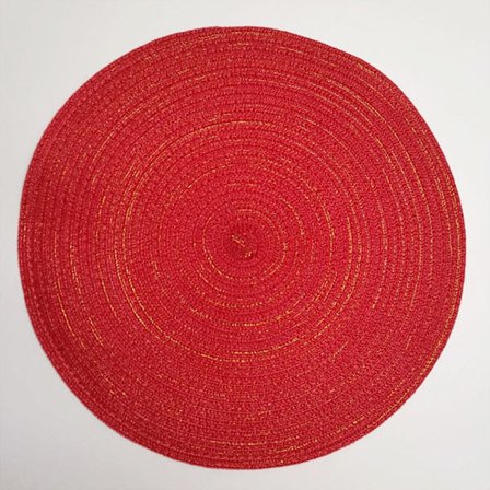 Runde dækkeservietter Bordmåtte RØD