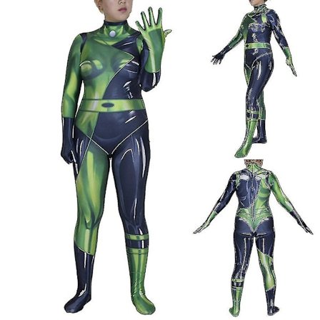 Shego Bodysuit til Kvinder Voksne Fancy Up Jumpsuit Kostume
