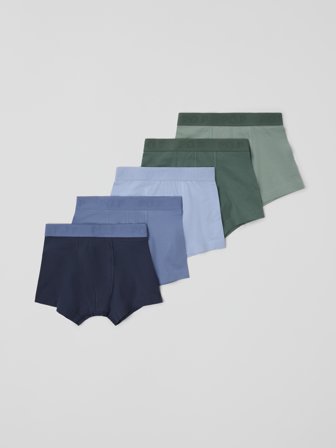 5-pakning boksershorts - 110 - 116 - barneklær - green - Polarn O. Pyret
