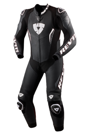 Motorrad-Lederanzug REV'IT! Argon 3 Schwarz/Weiß 50