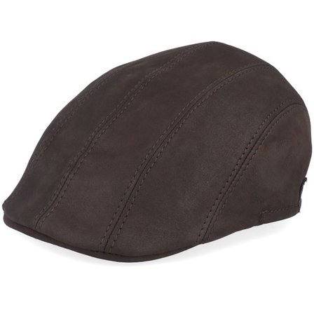 MJM Hats - Brun flatcap Keps - Maddy El Nappa Wax Brown Flat Cap @ Hatstore