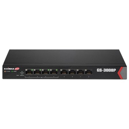 EDIMAX Pro GS-3008P - switch - 8 porter - smart