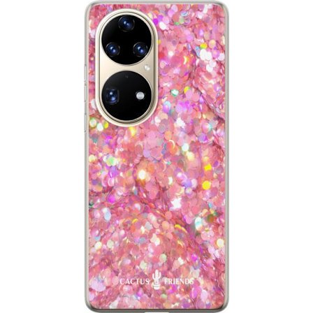 Yhteensopiva Puhelinkuori Huawei Huawei P50 Pro Cactus and Friends – PinkGlitter