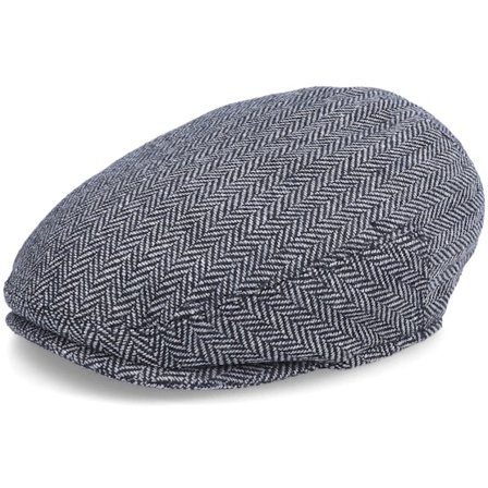Kinder Jaxon & James - Grau flatcap Cap - Kinder Herringbone Grey Flat Cap @ Hatstore