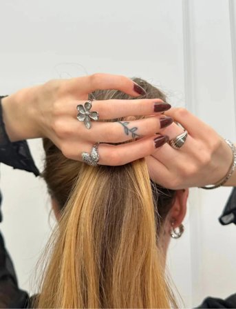 Sistie Blumie - Ring Steel - Silver - 52