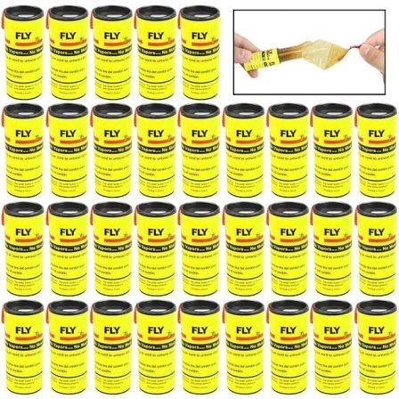 Flugfångarpapper Dödar Flugor Inomhus Utomhus Användning Flugor, Myggor och Andra Flygande Insekter (40 Rullar)