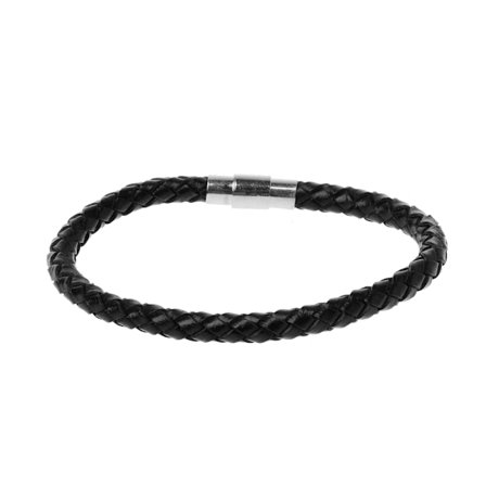 Äkta läderarmband Handledsmanschett Smycken Röd Svart Kabbalah flätade armband