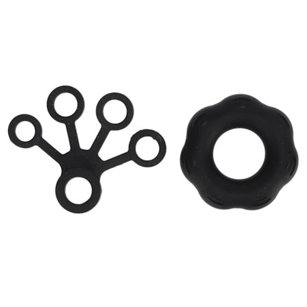 Håndgrep Styrke Treningssett Stressavlastning Silikon Håndgrep Trener Fingerøvelser for Daglig Trening Klatring Svart