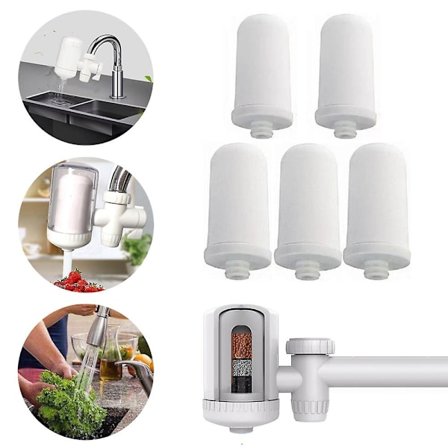 Kranfilter Vattenrenare Bärbar Hög Effektivitet Vattenfilter 1 Set