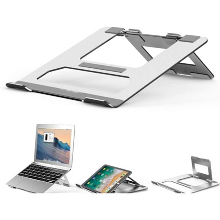 Laptopställ, justerbart, hopfällbart och lätt Laptopställ kompatibelt med bärbara datorer (7-16 tum) inklusive MacBook Pro / Air, Surface Laptops, 