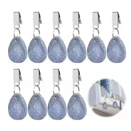 10 stk. Borddukssvekter Sett, Natursten Borddukssvekter Med Stålspenner For Familie Fest, Camping, Utendørs