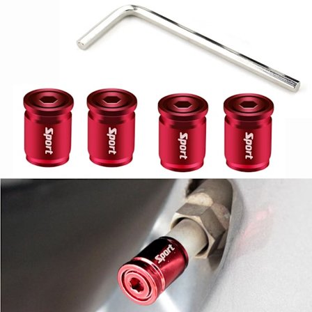 Stöldskyddade Sportventilkåpor Hållbara Ventilkåpor i Aluminiumlegering Bilar Motorcyklar Lastbilar Cyklar Biltillbehör