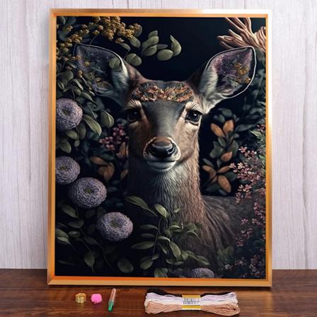 Animal Blommor Tiger Uggla Tryckta Cross-Stitch Mönster Broderi Hobby Handiwork Hantverk Sömning Stempad Kampanjer I Grossistledet HMA109757 30x40