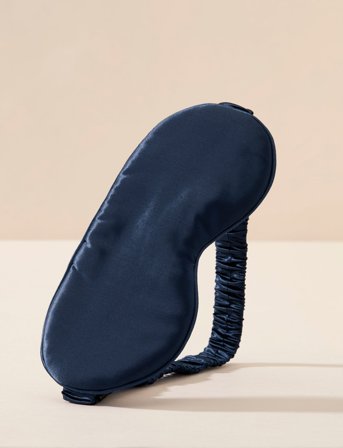 Lenoites Mulberry Sleep Mask - Navy - ONE SIZE