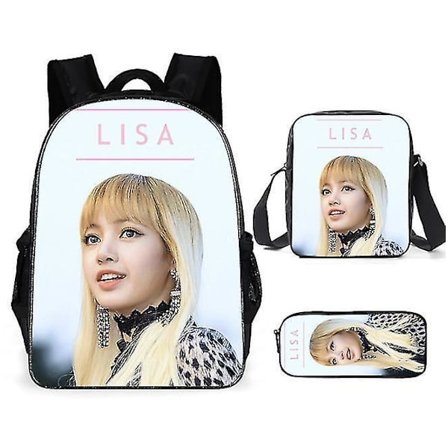 Black Pink Boy's And Girl's Backpacks Student School Bags Travel Bags Computer Bags